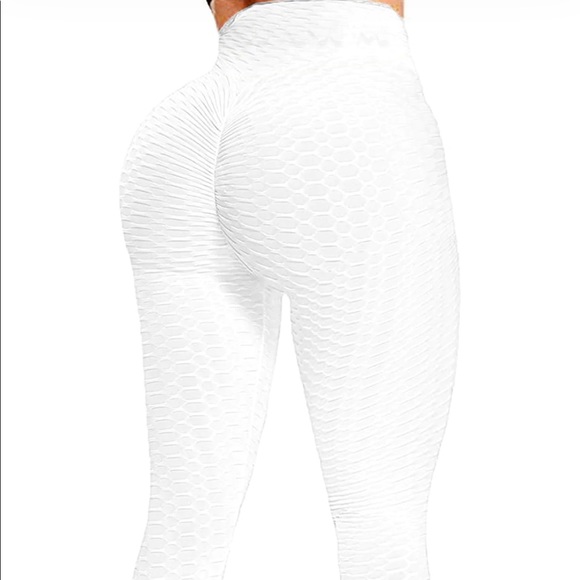 high-waist bombalift white leggings - Picture 1 of 5